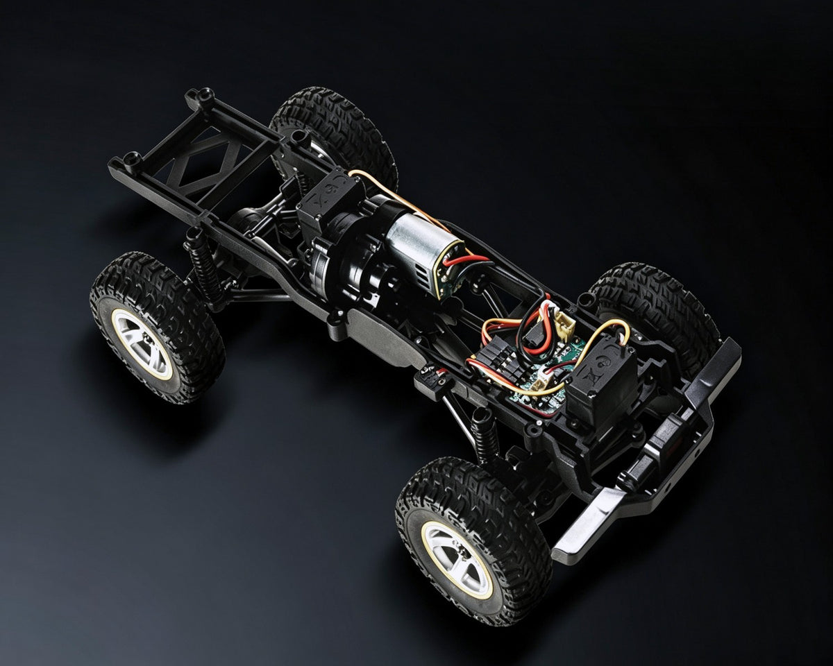JXC 1/18 Scale 4WD Rock Crawler with Gearbox LED Race livery Gray RTR LR1801