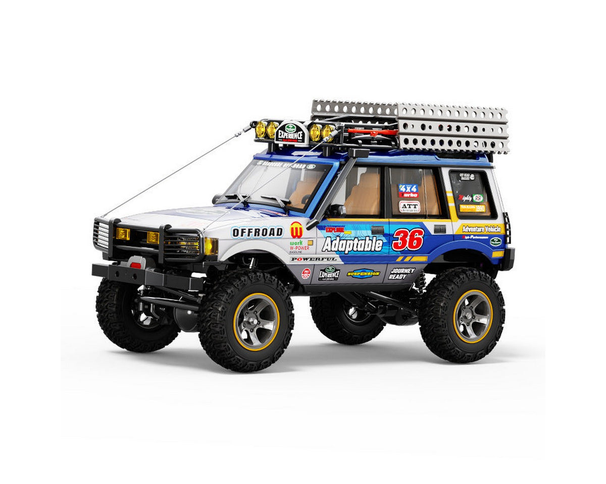 JXC 1/18 Scale 4WD Rock Crawler with Gearbox LED Race livery Gray RTR LR1801