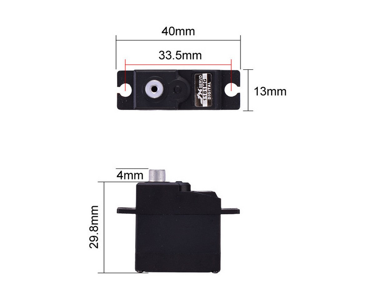 JX PDI-1181MG 17g Digital Servo 3kg 0.13sec Metal Gear For 1/18 RC