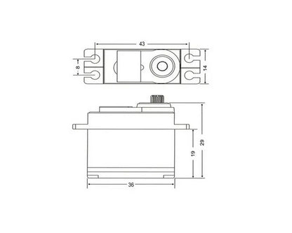 JX PDI-2504MG 25g Digital Servo 4.5kg 0.1s Metal Gear 1/10 RC