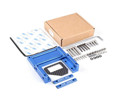 Mayatech PRO CNC Aluminum RC Engine Test Rig with servo mount (Blue)| HobbyBeach