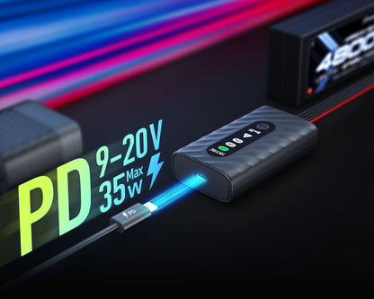 SkyRC Type35 Balance RC mini Charger PD-Power Input 2–4S LiPo LiHv LiFe