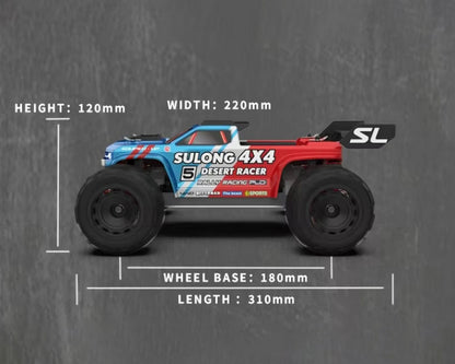 SLRC 1/16 4WD Basher Truck RTR w/ LED Bonus Body Shell Blue SL162H