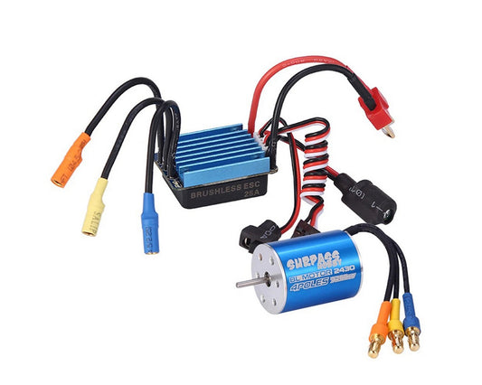 Surpass 2430 Brushless Motor 25A ESC Power Combo for 1/16 1/18 small RC car