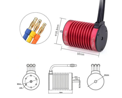Surpass F540 4370KV Motor 45A ESC Power Combo for 1/10 1/12 RC