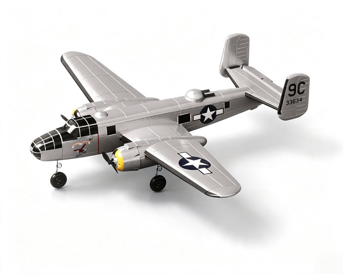 VolantexRC B-25 Mitchell 400mm 3CH EPP RC Plane RTF w/ Gyro Silver