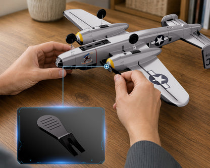 VolantexRC B-25 Mitchell 400mm 3CH EPP RC Plane RTF w/ Gyro Silver