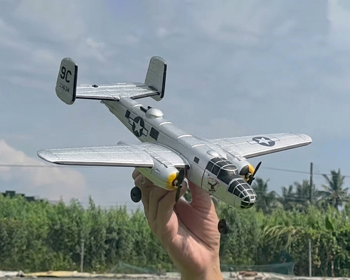 VolantexRC B-25 Mitchell 400mm 3CH EPP RC Plane RTF w/ Gyro Silver